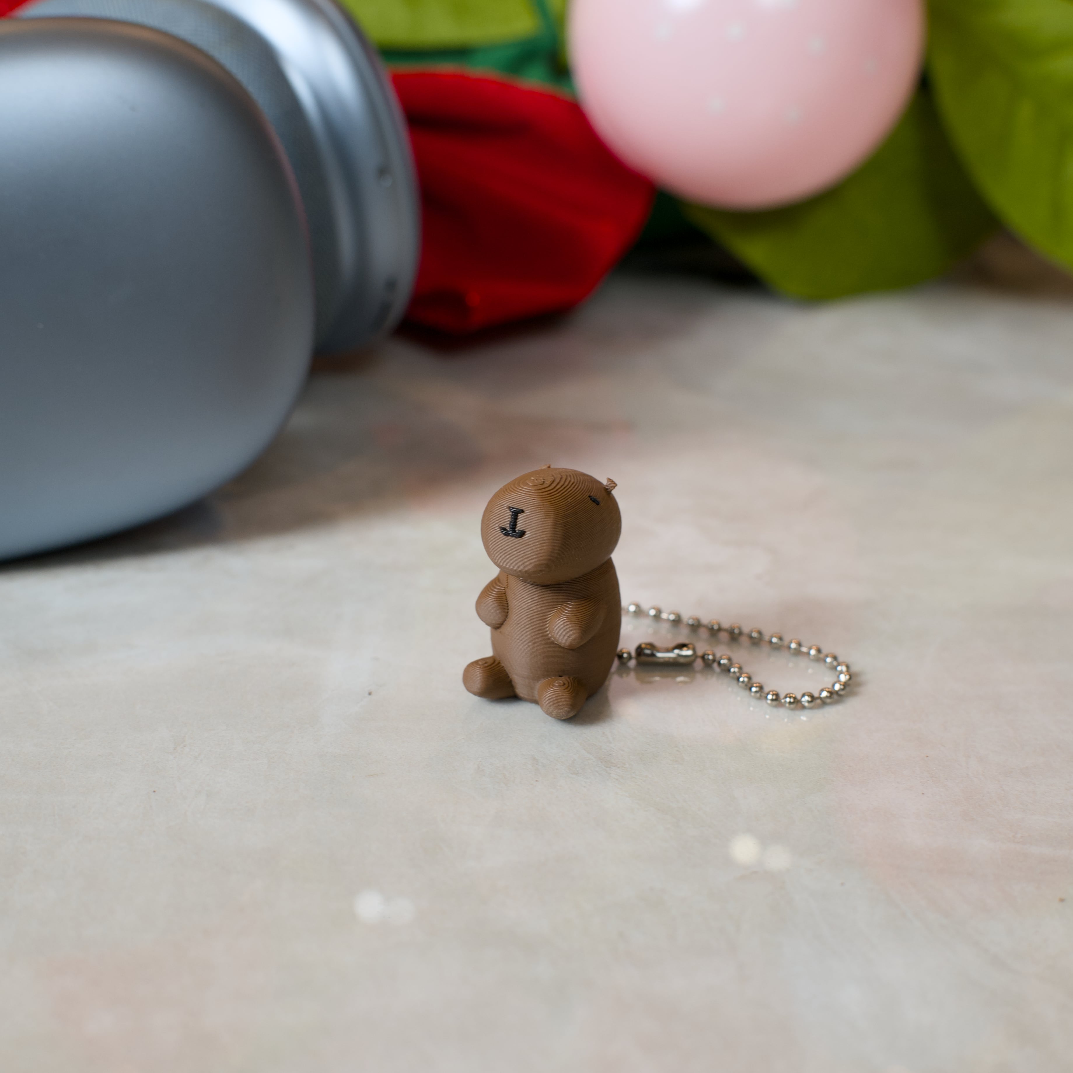 Cute Capybara Keychain | Kawaii Capy Keyring | Funny Gift for Him or Her | Custom Backpack Accessory | Stocking Stuffer